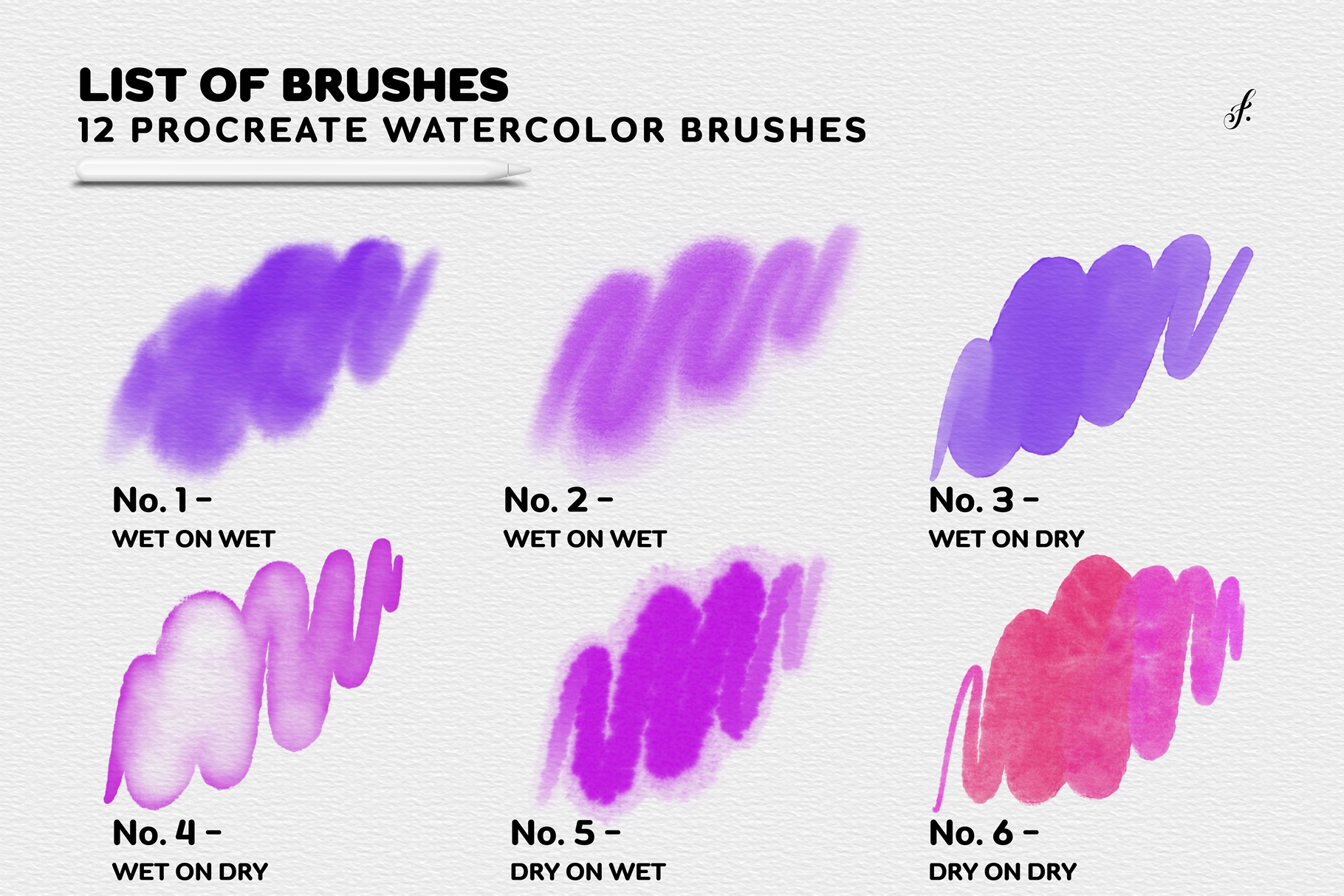 Watercolor Brushes For Procreate 12 Procreate Watercolor Brushes, Addons
